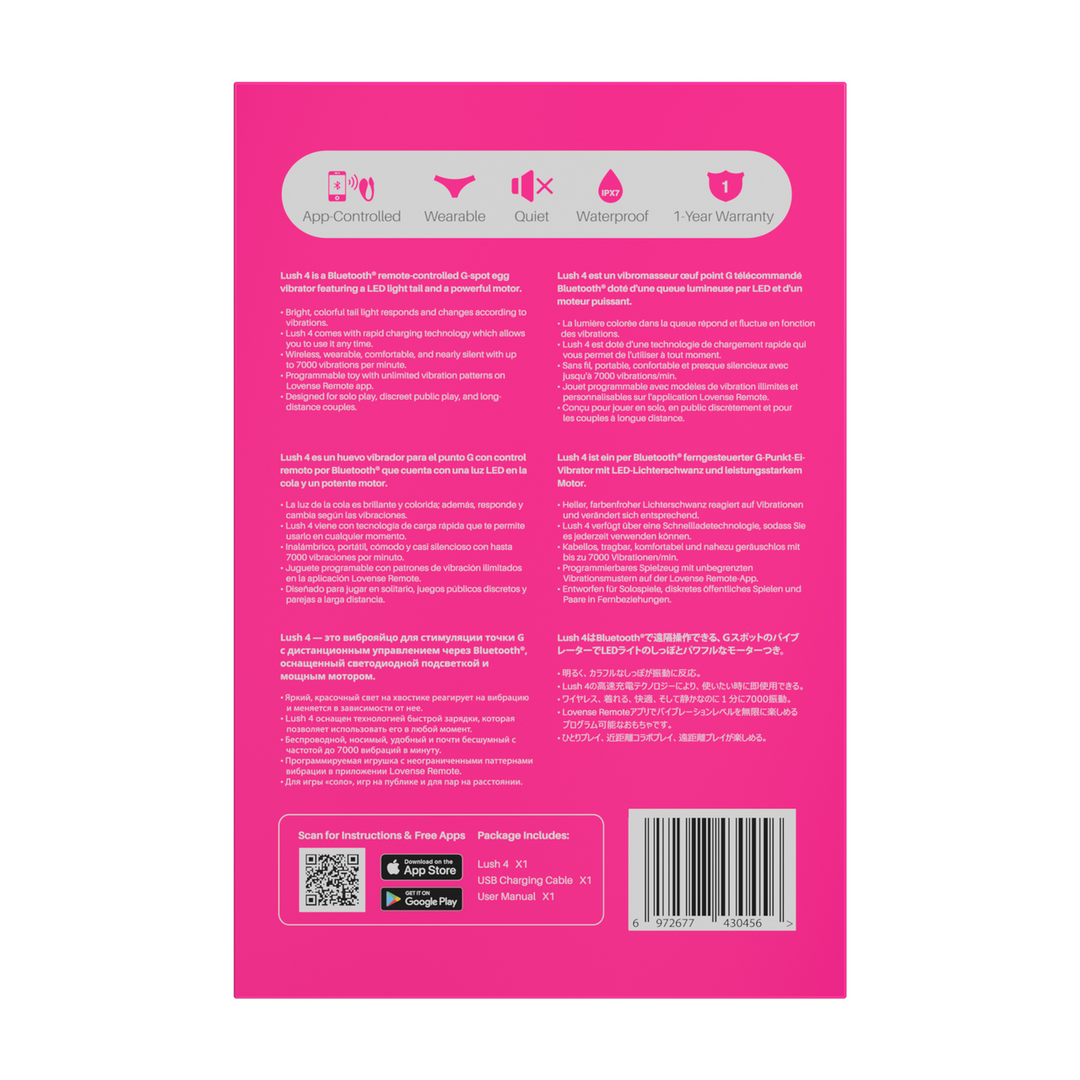 Lush 4 Pink – Powerful App-Controlled G-Spot Egg Vibrator