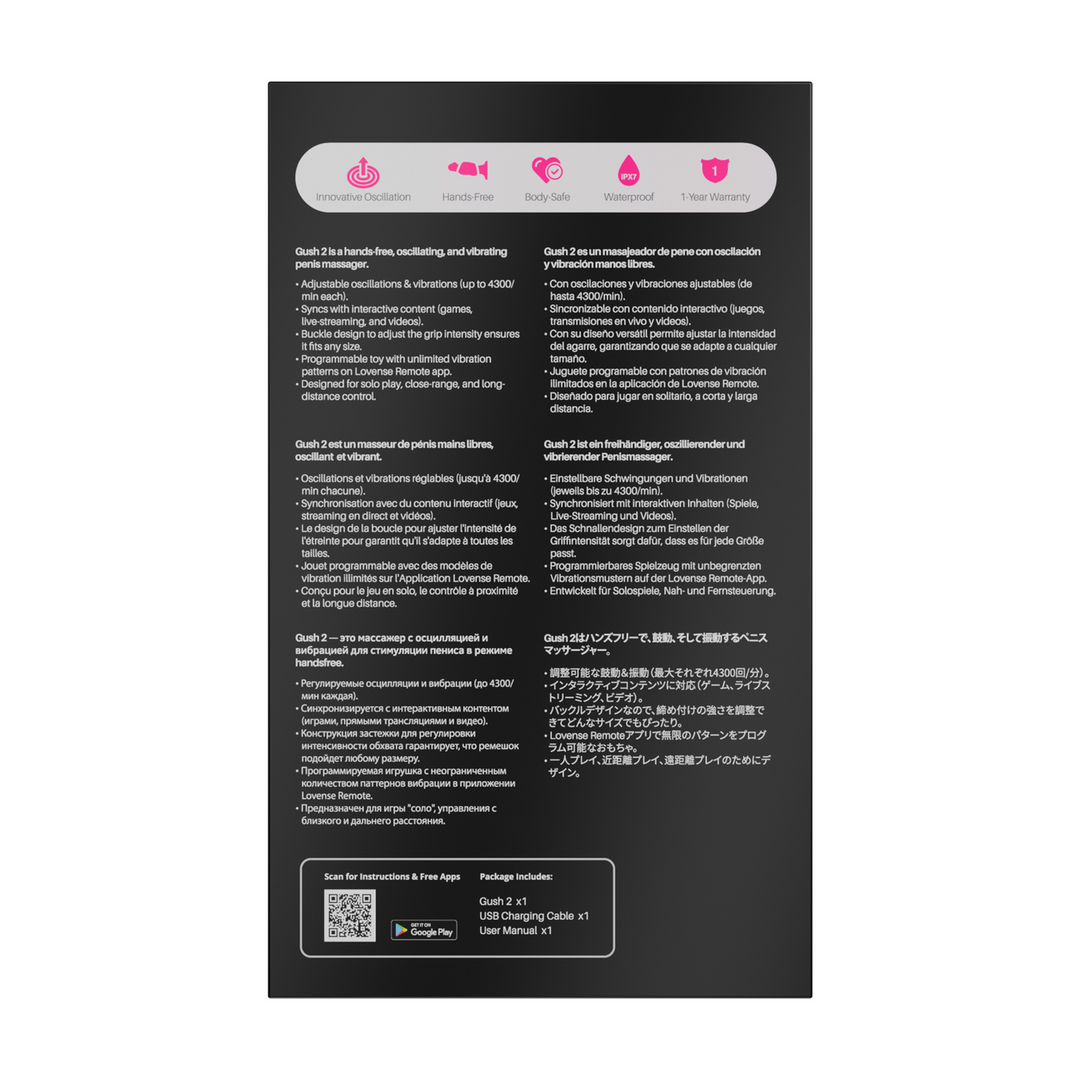 Gush 2 - Vibrations- und Oszillationspenismassager - Grün