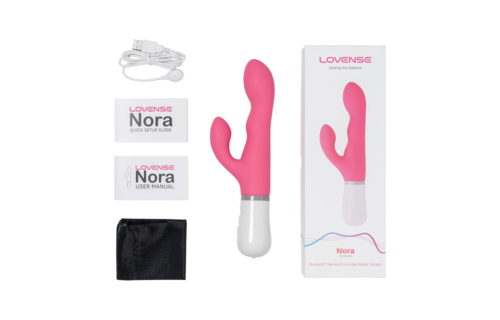 Nora - Bluetooth Afstandsbediening Konijnen Vibrator - Roze