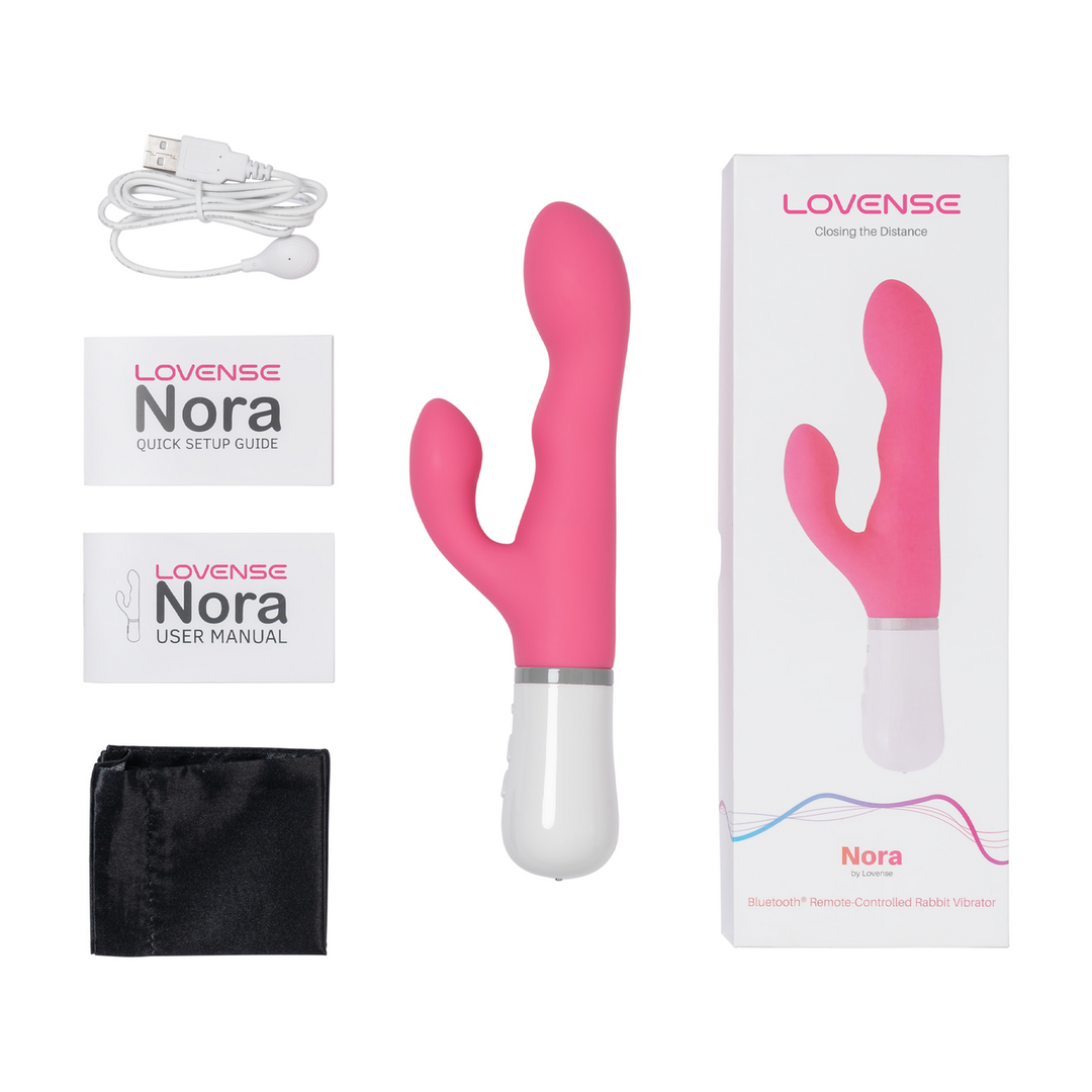 Nora Bluetooth Konijn Vibrator Roze - Krachtig & Draadloos