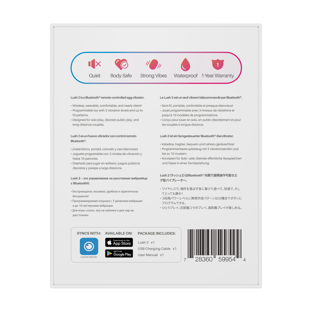 Lush 2 G-Punkt-Ei-Vibrator Rosa – Leistungsstark & Bluetooth</