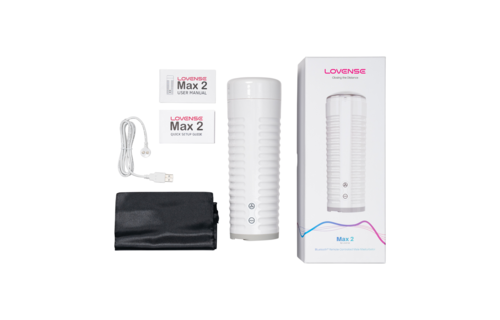 Max 2 Bluetooth-Masturbator für Männer Weiß | Lovense Vibrationen