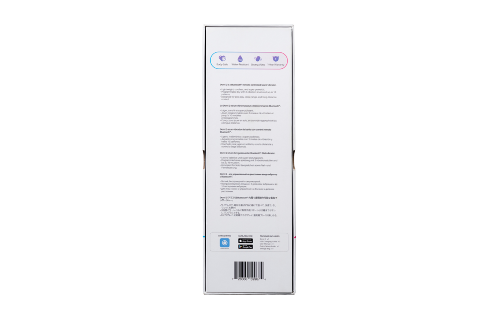 Domi 2 Bluetooth Wandmassager Zwart – Kracht & Controle