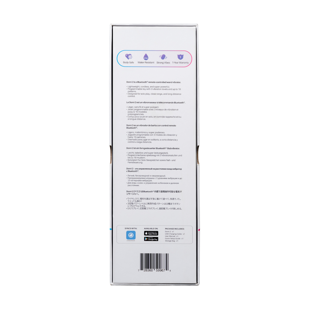 Domi 2 - Bluetooth App-gestuurde Mini Wand Massager - Zwart