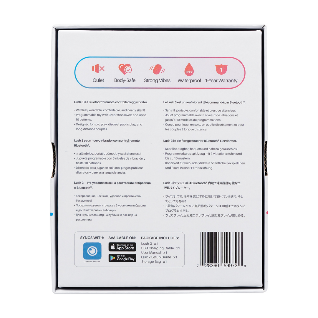 Lush 3 - Powerful App-Controlled Portable G-Spot Egg Vibrator - Pink