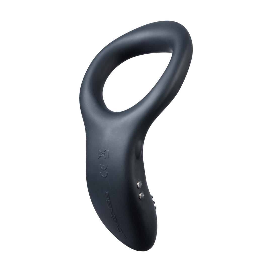 Diamo Bluetooth Cock Ring Black - App-Controlled & Vibrating