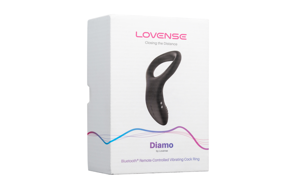 Diamo - App-gestuurde Vibrerende Cockring - Zwart