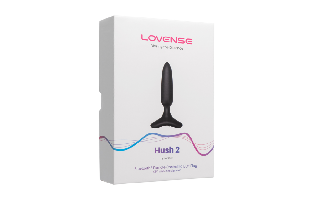 Hush 2 - App-bestuurde Vibrerende Buttplug - 1 / 2,5 cm - Zwart