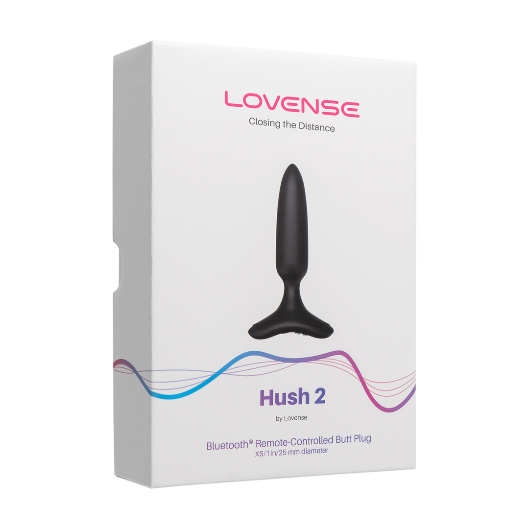 Hush 2 Butt Plug 12 cm - App-Controlled, Powerful & Black