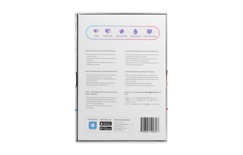 Hush 2 - App-gesteuerte Vibrierende Buttplug - 1 / 2,5 cm - Schwarz