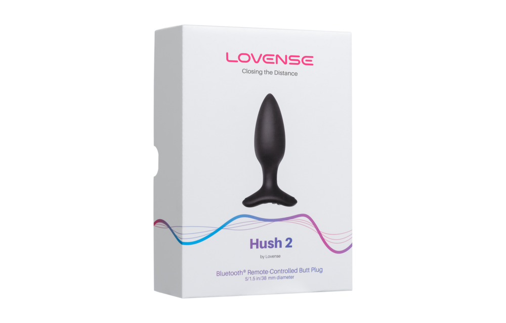 Hush 2 - App-gesteuerte Vibrierende Buttplug - 1,5 / 3,8 cm - Schwarz