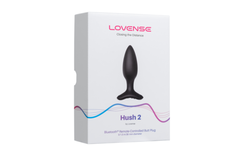 Hush 2 - App-gesteuerte Vibrierende Buttplug - 1,5 / 3,8 cm - Schwarz