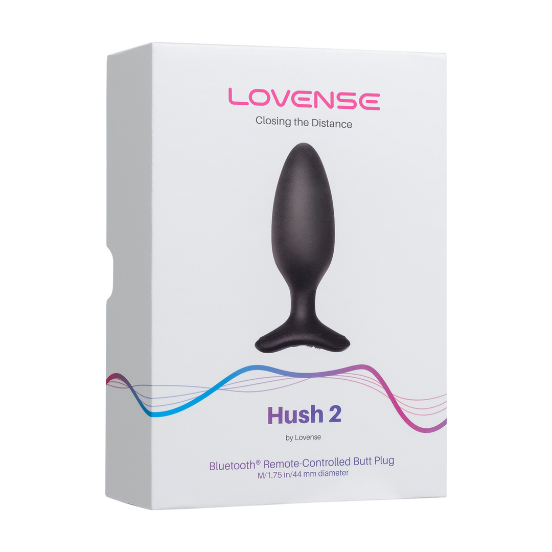 Hush 2 Butt Plug 13.5 cm – App-Controlled, Powerful & Black