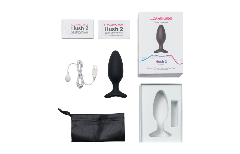 Hush 2 Butt Plug 13.5 cm – App-Controlled, Powerful & Black