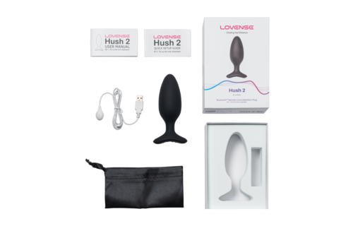 Hush 2 Buttplug 13,5 cm – App-bestuurd, Krachtig & Zwart