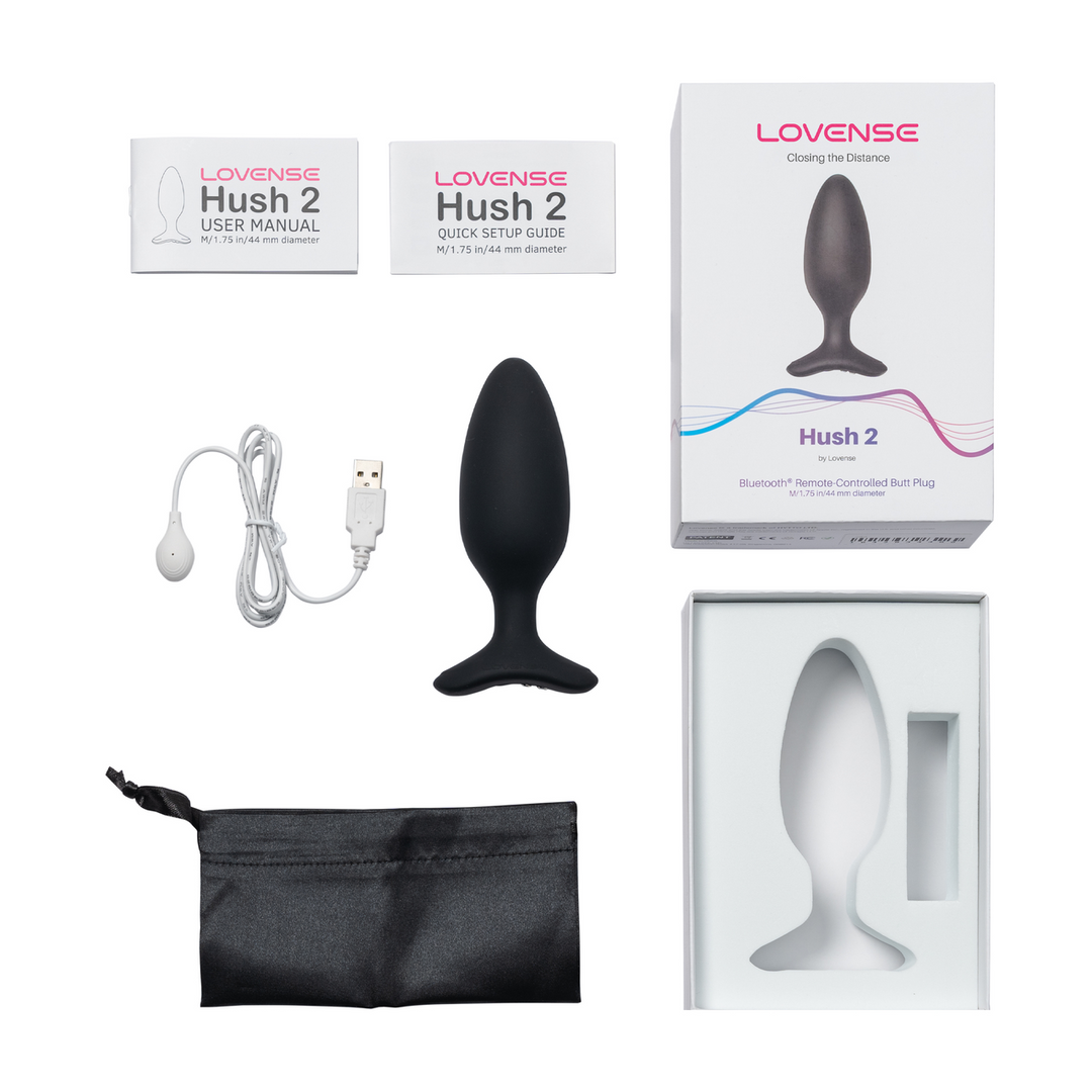 Hush 2 Buttplug 13,5 cm – App-gesteuert, leistungsstark & schwarz
