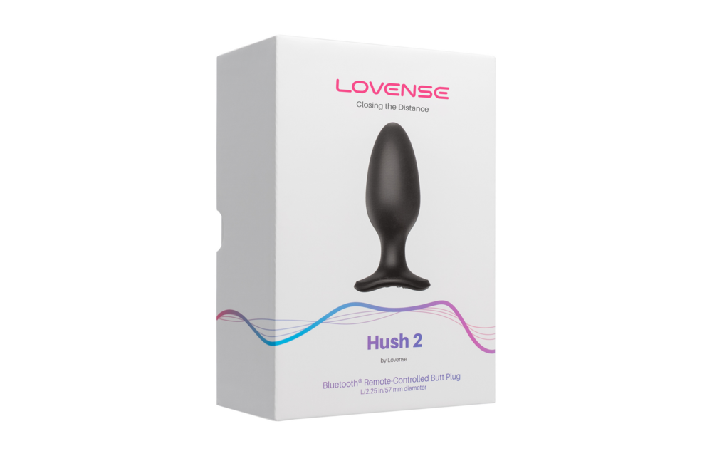 Hush 2 - App-bestuurde Vibrerende Anale Plug - 2,25 / 5,7 cm - Zwart