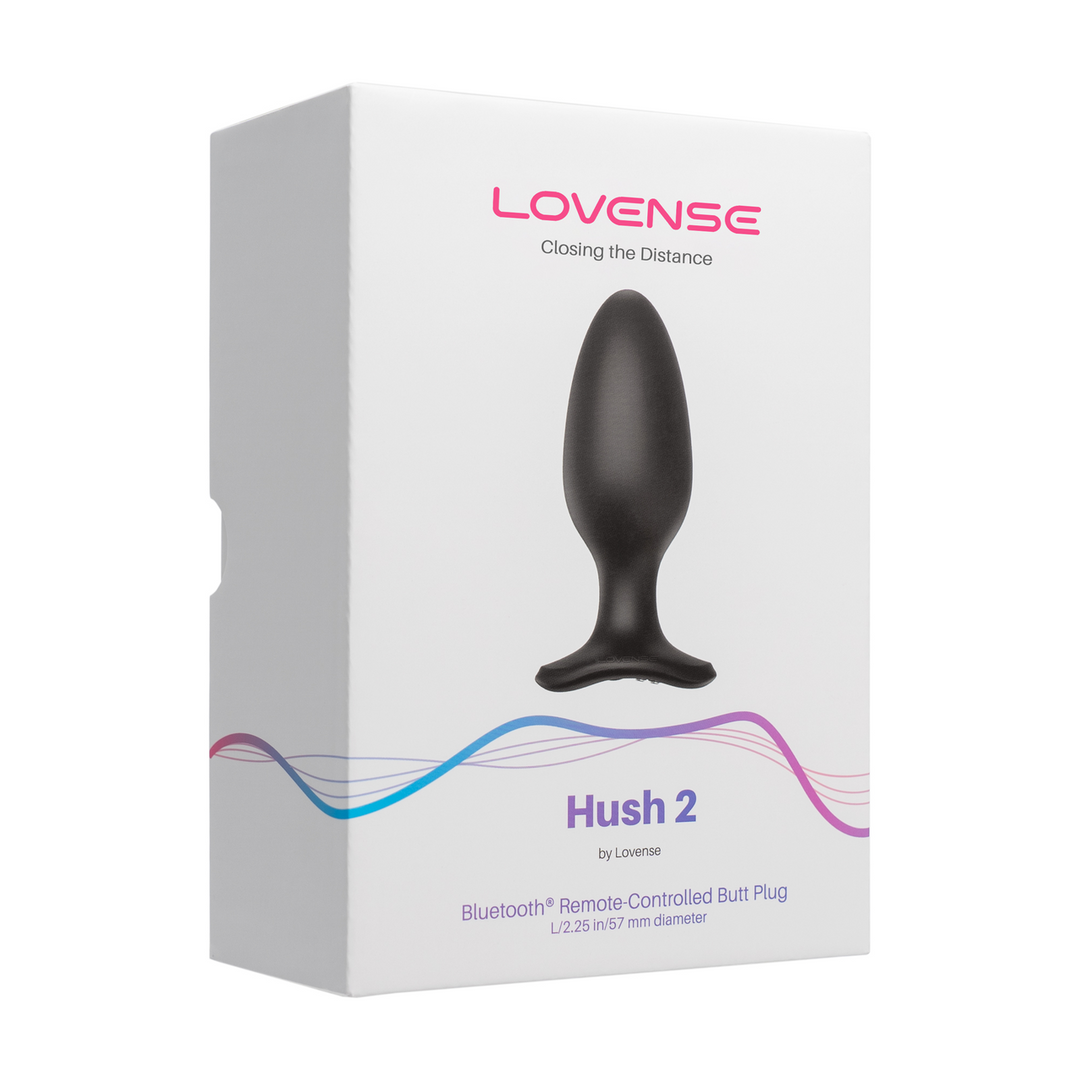 Hush 2 - App-Controlled Vibrating Anal Plug - 2.25 / 5.7 cm - Black