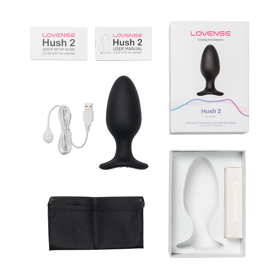 Hush 2 App Anal Plug 15 cm – Powerful & Safe Black