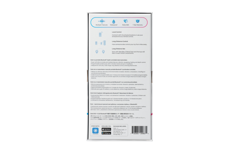 Calor - Bluetooth Afstandsbediening Pocket Pussy - Zwart