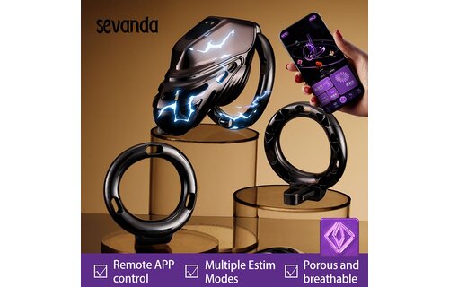 Sevanda Electric Shock Chastity Cage Manual Lock With App