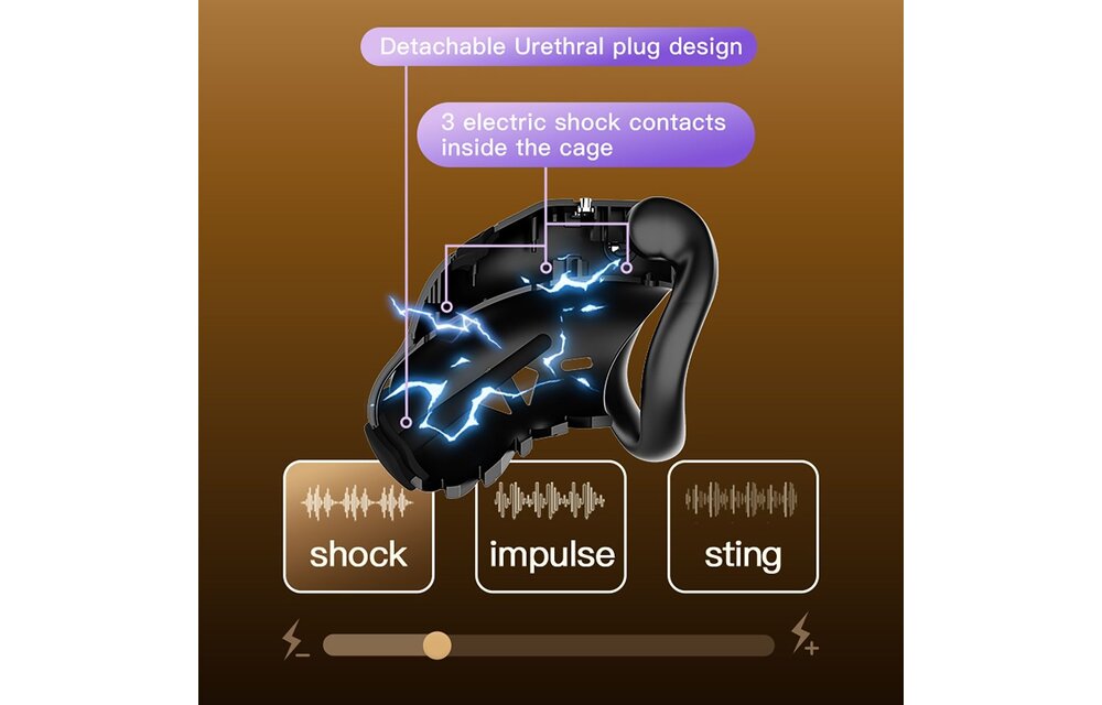 Sevanda Elektrischer Schock-Keuschheitskäfig mit App & Schloss