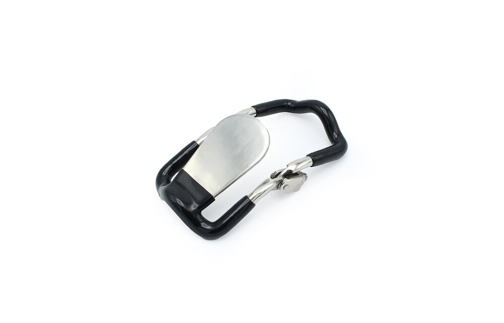 Steel Jaw Lock With Black Elastic Coating
