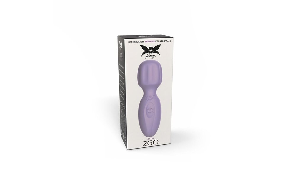 Pixey 2GO Wand Vibrator Lilla – Compact & USB-rechargeable