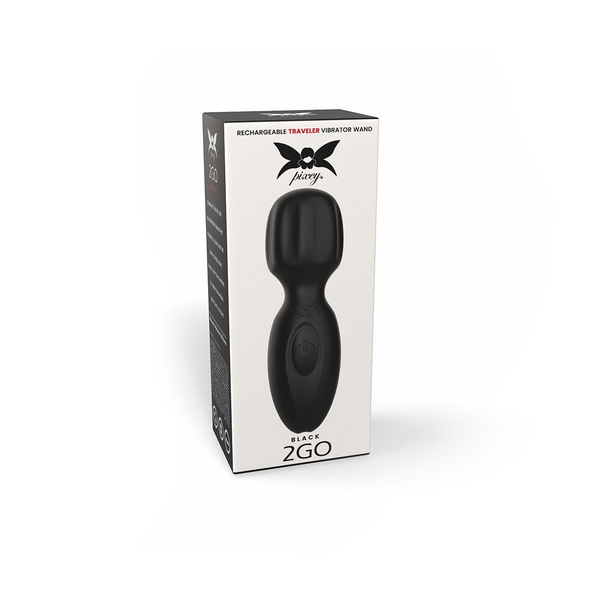 Pixey 2GO Wand Vibrator - Zwart