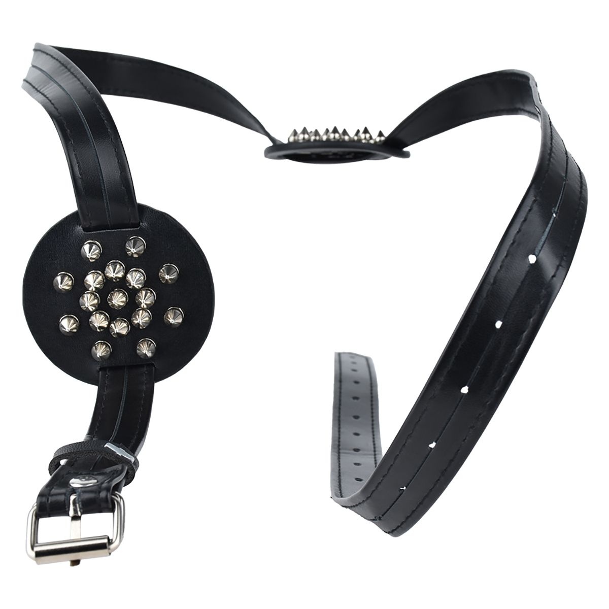 Spiked Chest Binder with Closed Sharp Spikes | PU Leather