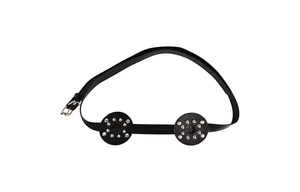 Spiked Borstbinder Open Midden | Pu-Leer & Afgeronde Noppen