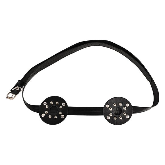 Spiked Borstbinder Open Midden | Pu-Leer & Afgeronde Noppen