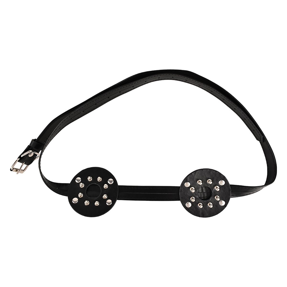 Spiked Borstbinder Open Midden | Pu-Leer & Afgeronde Noppen