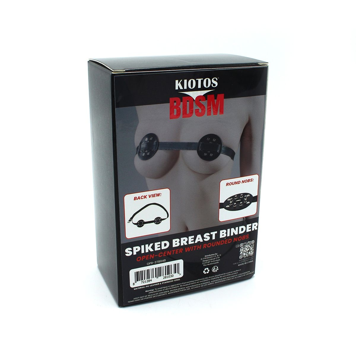 Spiked Brustbinder mit offenem Zentrum und abgerundeten Nieten