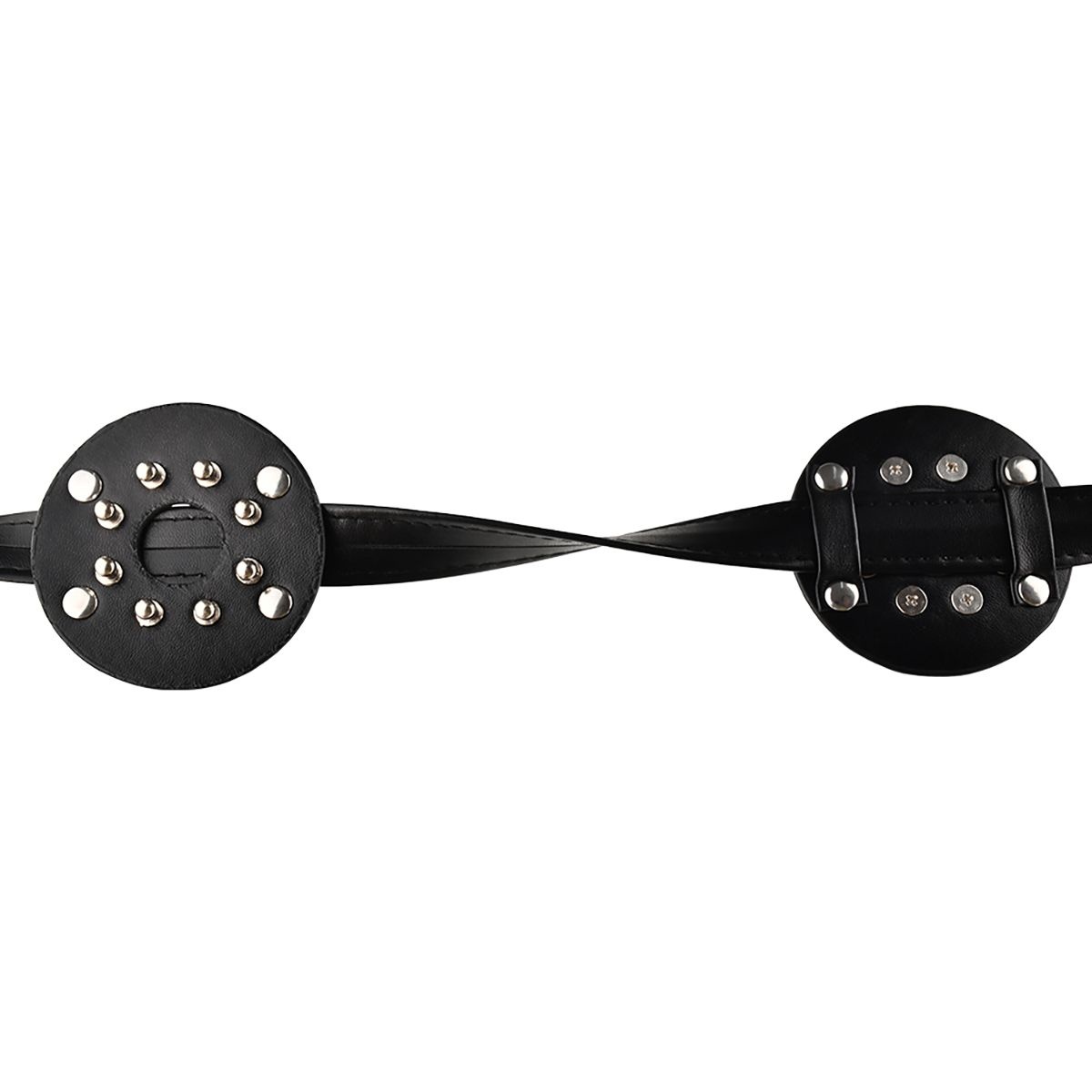 Spiked Borstbinder Open Midden | Pu-Leer & Afgeronde Noppen