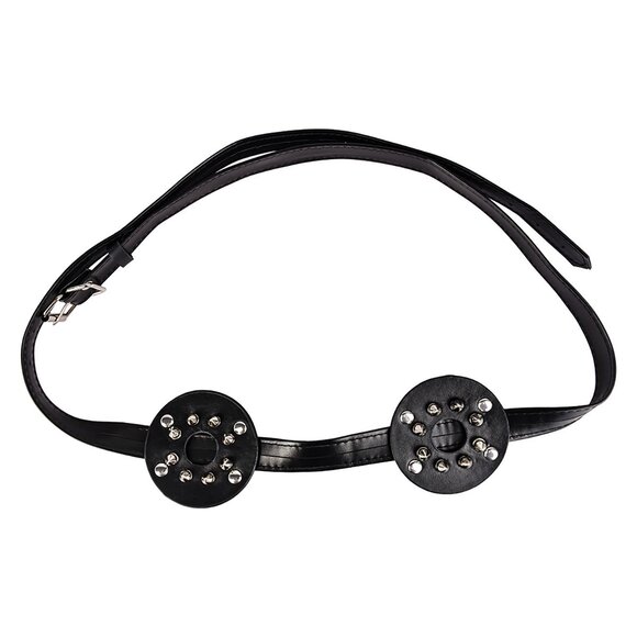 Spiked Brustbinder mit offener Mitte | Scharfe PU-Leder-Spikes