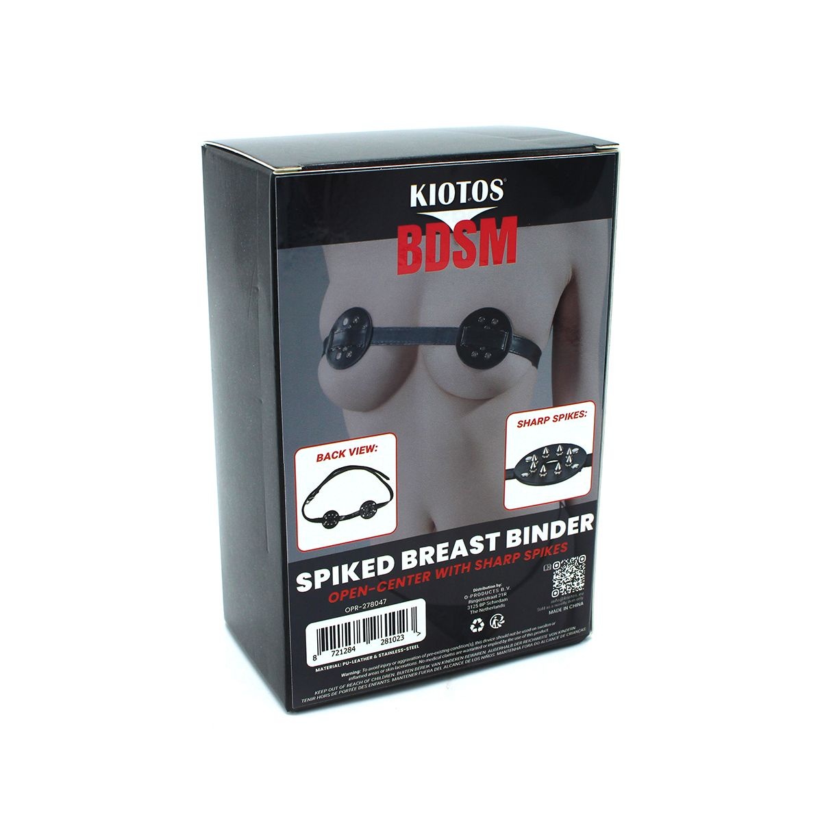 Spiked Chest Binder Open Centre | Sharp PU Leather Spikes