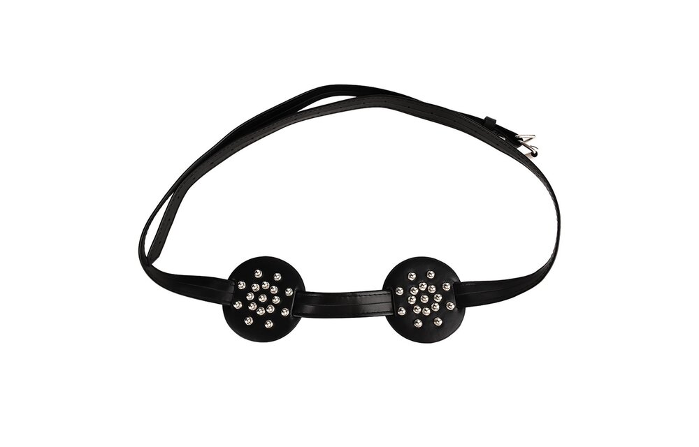 Spiked Brustband mit abgerundeten Noppen – PU-Leder-Harness