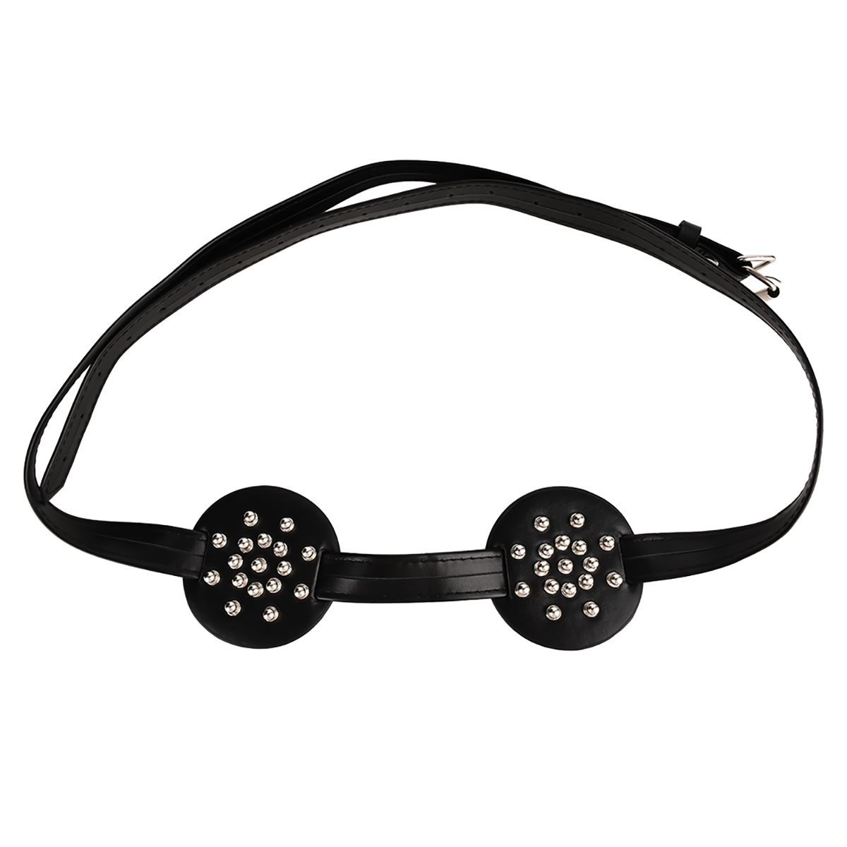 Spiked Brustband mit abgerundeten Noppen – PU-Leder-Harness