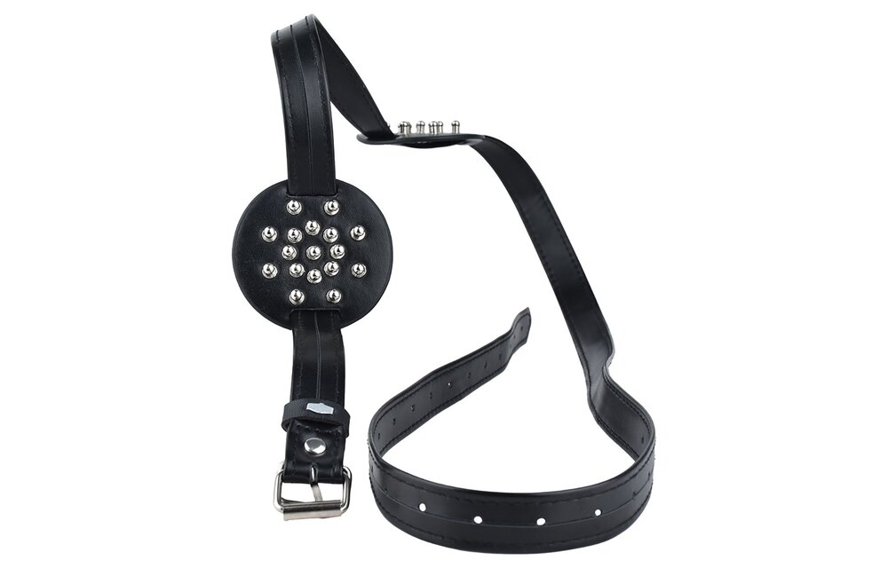 Spiked Chest Strap With Rounded Studs – PU Leather Harness