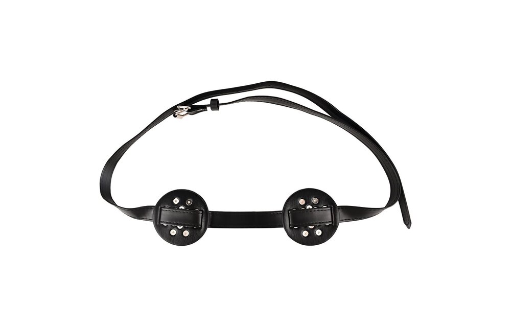 Spiked Borstband Met Afgeronde Noppen – Pu-Leer Harnas