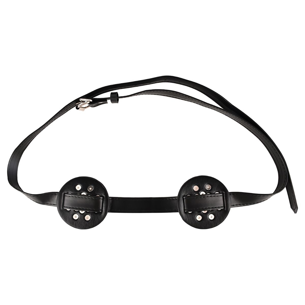 Spiked Brustband mit abgerundeten Noppen – PU-Leder-Harness