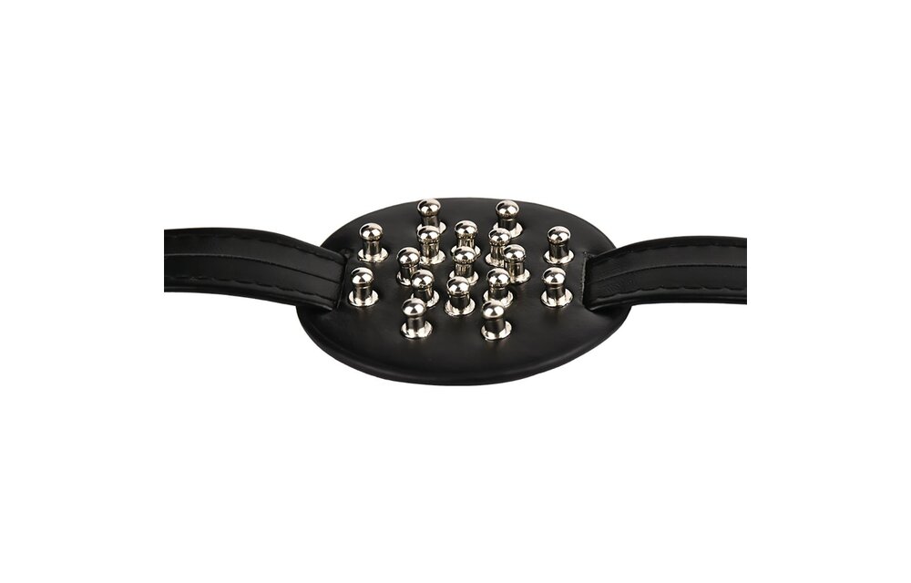 Spiked Borstband Met Afgeronde Noppen – Pu-Leer Harnas