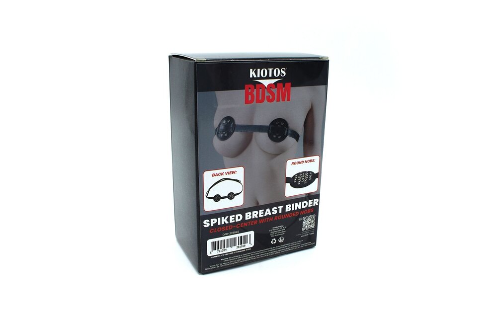 Spiked Brustband mit abgerundeten Noppen – PU-Leder-Harness