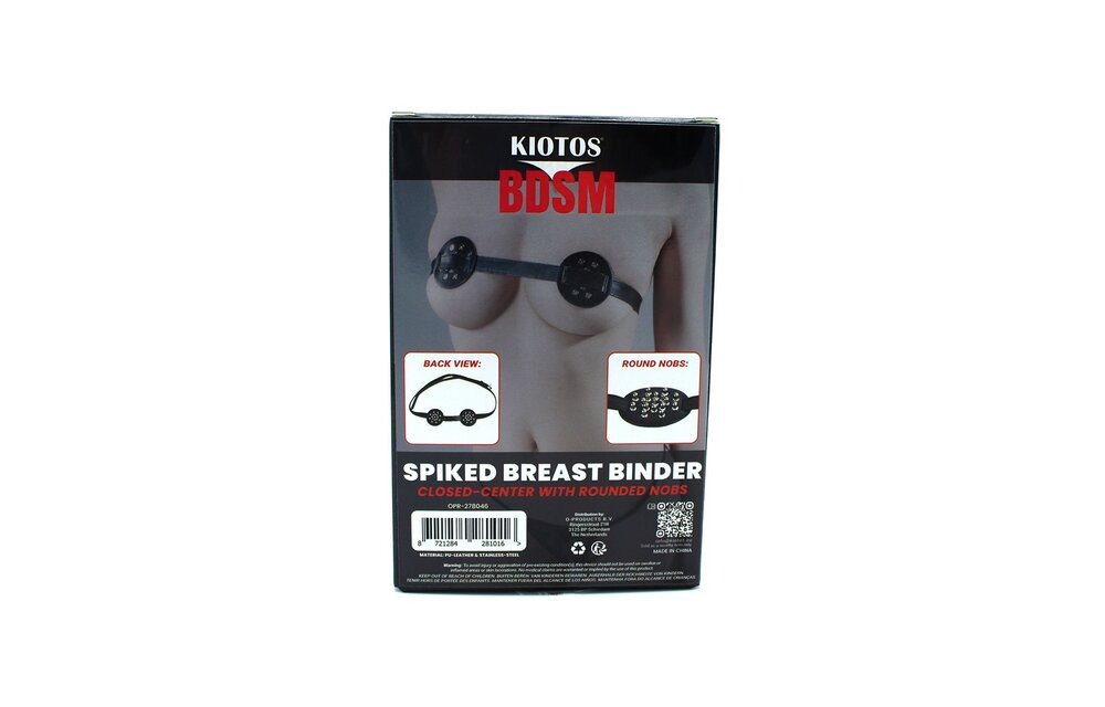 Spiked Brustband mit abgerundeten Noppen – PU-Leder-Harness