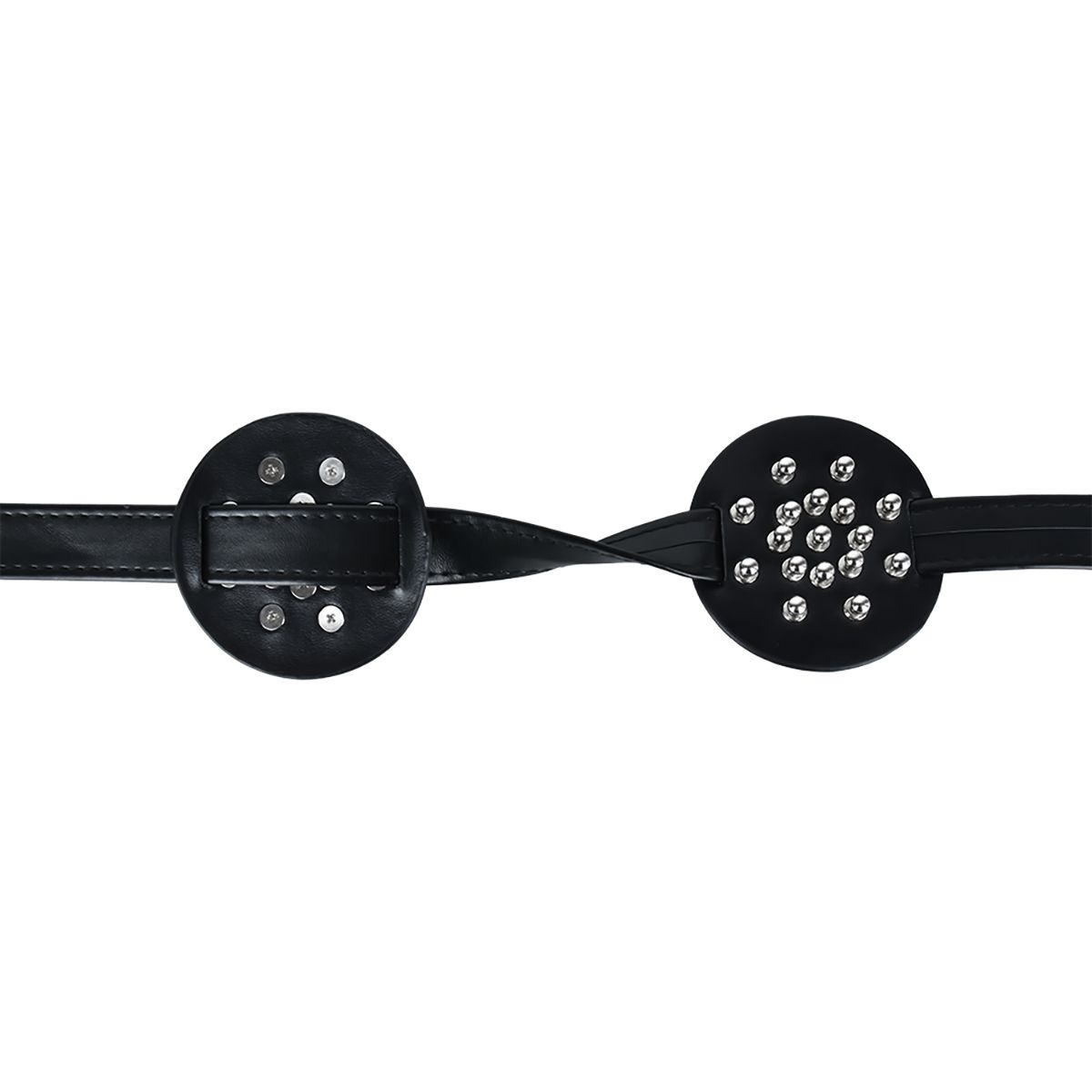 Spiked Chest Strap With Rounded Studs – PU Leather Harness