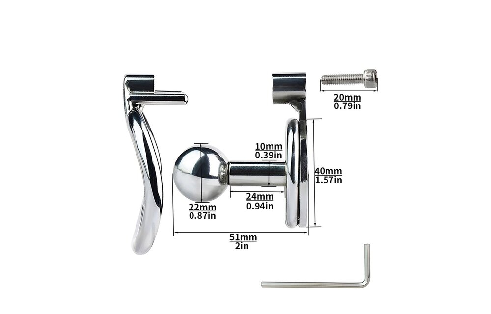 Chastity Belt Large Ball Plug – Stainless Steel & Comfort