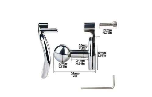 Keuschheitsgürtel Großer Ball Plug – Edelstahl & Komfort