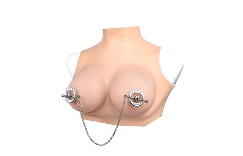 Flammenschädel Nippelklemmenmen