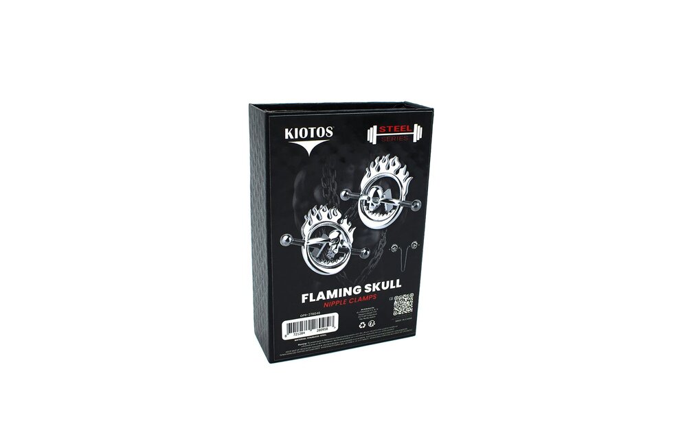 Flaming Skull Nipple clamps